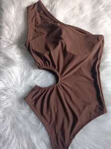 SIDE OPENING BODYSUIT With Suplex Cups - 巧克力棕 - 查看 2