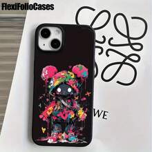 Phone 1PC Diseños vibrantes con figuras en sudaderas con capucha, estas fundas protectoras y fundas protectoras de imitación para teléfonos con orificios grandes son compatibles con las series 16 Pro, 16, 15 Pro, 14, 14 Plus, 14 Pro, 13, 13 Pro, 12 Pro y 11/11 Pro. Son excelentes regalos para cumpleaños y celebraciones. - Blanco - Ver 3