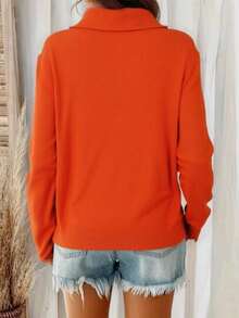 Women Sweaters - Orange - View 2