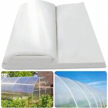 6 Mil 5 Year Clear Greenhouse Plastic Film Sheeting Cover UV Resistant Poly Tarp, For Gardening, Farming, Agriculture, Clear, Multple Size Are Available, Anti-Fogging, Heat Preservation, Anti-Static, Non-Sticky - trắng - Xem 1