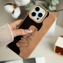 Funda para phone 14 Pro, 16 Plus, 12 y X con diseño de líneas. Compatible con phone 14 Pro, 16 Plus y 12. 11 15 13 XS. Color café. Suave y sencillo. - Colores mixtos 1 - Ver 2