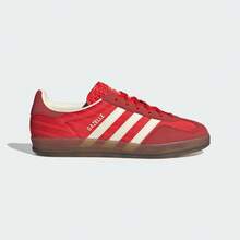 Adidas Gazelle 女士休闲鞋 轻便缓震透气舒适厚底logo亲肤百搭日常健身通勤下班休闲旅行约会 红色 JS1411 - 紅白 - 查看 2