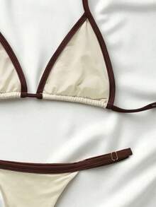 Women's Athens Suplex Curtain Bikini With Regulator - Kem có màu nâu - Xem 3