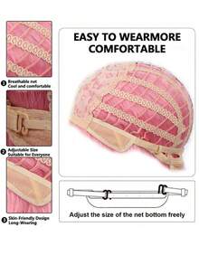 万圣节角色扮演道具粉色和蓝色双色合成假发动漫博览会小丑女孩角色扮演服装合成假发适合女性在万圣节佩戴 - 拼色 - 查看 3