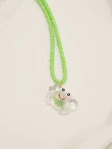 Kalung Manik-Manik Warna-warni Gaya Liburan, Rantai Tulang Selangka Kepiting, Kalung Serbaguna - MultiWarna - View 3