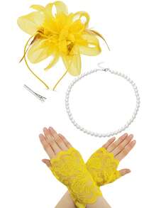D EXCEED 1/2/3/8 Pcs Vintage 1920s Beaded Headpiece - Art Deco Style Lace & Feather Headband | For Afternoon Tea Party, Wedding, Race Day And Opera Event - European and American Fashion Headwear - View 53