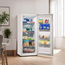 Convertible Freezer/Refrigerator, 14 Cu.Ft Frost Free Upright Freezer With Temp Control Panel, Door Open Too Long Alarm, Adjustable Shelves And LED, Standing Fridge For Kitchen, Office, Garage - US B Type Plug(110-127V) - View 9
