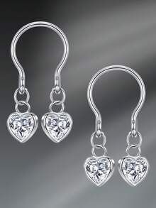 CIZME 2 Pcs/Set Sexy Stainless Steel Heart Star Adjustable Fake Nipple Rings Non-Piercing Nipple Rings Dangle Faux Nipple Rings Nipple Faux Nipple Rings Non Piercing Nipple Jewelry Faux Piercing Jewelry For Women For Daily Decoration - Fake Nipple Ring - View 9