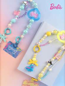 Mattel 1套芭比官方授权DIY串珠手机链创意钥匙扣芭比Y2K风格包包钱包汽车情侣钥匙扣甜美风格装饰收藏品精美亚克力配件生日礼物圣诞礼物 - BB-202603 - 查看 4