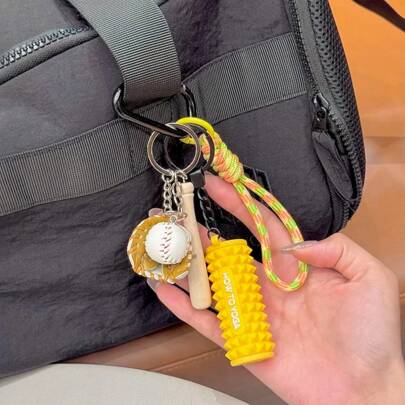 Series Creative Design Cute Contrast Color Sweet Cool Sports Style Bag Pendant, Fitness Exercise Accessories, Summer Fashion Savior Keychain, Fitness