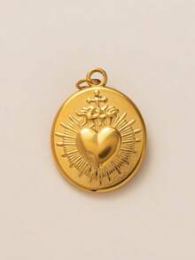 1件金色时尚不锈钢蘑菇心形网球十字羽毛锆石吊坠，18k镀金，适用于DIY珠宝、项链、手链配件、耳环、钥匙扣、包包配件、女士珠宝配件、钱包配件、吊坠、DIY配件、女士珠宝礼物，适合作为送给妻子、母亲和女朋友的个性化吊坠。 - 金色 - 查看 20