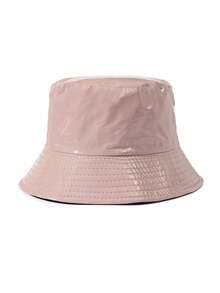 1 pieza Sombrero de cubo de unicolor para mujer, gorra para senderismo con protección UV, ajustable, accesorio de moda para viajes diarios, playa, festivales - sombrero de cubo - Ver 7