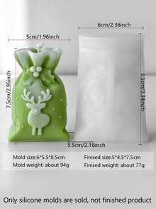 Christmas Gift Bag Gift Box Mold, Holiday Party Atmosphere Decoration, Jewelry Theme Shooting Props Production, DIY Silicone Mold, Reusable,Room Decor Home Decor Christmas Decorations, Christmas Gifts