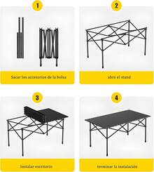 Mesa Plegable Camping, 95 * 55cm Plegable Playa De Portátil, Mesa De Camping Plegable Pequeña Adecuado para Exteriores, Playa, Picnic, Barbacoa, Pesca - 95 * 55 cm - Ver 2