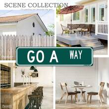 1pc Retro Aluminum "Go A Way" Street Sign - Humorous Wall Art For Home, Bedroom, Man Cave, Bar - Durable, Weather-Resistant, Easy To Install - 16x4 Inches - Multifunctional Indoor/Outdoor Decor Plaque - Multicolor - View 7