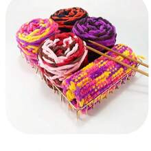 1/3pcs Chunky Chenille Yarn For Knitting, 1 Ply Jumbo Ice Yarn Bulk 100g Skeins, Soft DIY Crochet Thread For Blankets, Slippers, Hats, Scarves Handmade Craft Supplies Christmas Gift - Multicolor - View 4