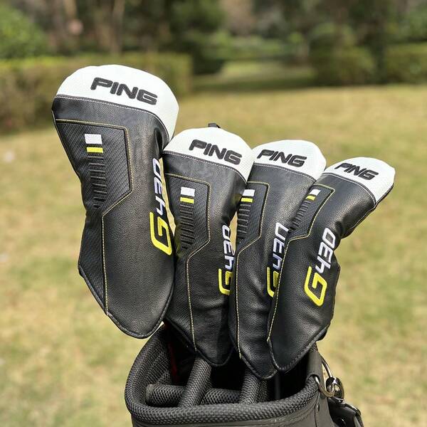 Juego de Fundas para Cabezas de Palos de Golf - Fundas de PU Resistentes al Agua para Proteger Palos de Madera y Maderas de Fairway (1 Pieza, Negro)