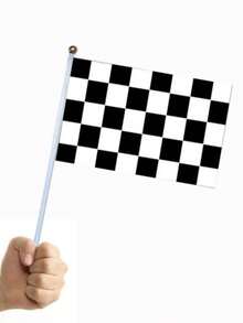 3x5Ft Checkered Black And White Racing Flag, Fade Proof Flags With Grommets, Handheld Mini Small Waving Flags, Room Decor, Garden Flag Decor, Vivid Color, And UV Fade Resistant, Outdoor Holiday Decoration - Black and White - View 6