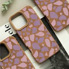 Funda para móvil con diseño de lunares rosa y morado. Compatible con phone 12 Pro, 15, 16 Plus, XS, 13, 11 y 14. Color curry. Suave y sencillo. - Colores mixtos 1 - Ver 4