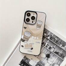 Funda protectora para phone con diseño de granos de café y orificios grandes. Compatible con phone 16 Pro, 16, 15 Pro, 14, 14 Plus, 14 Pro, 13, 13 Pro, 12 Pro y 11/11 Pro. Regalos para cumpleaños y celebraciones. - Negro - Ver 1