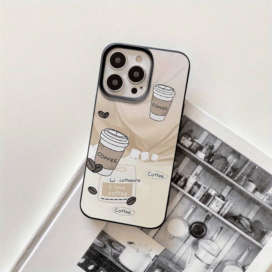 Funda protectora para phone con diseño de granos de café y orificios grandes. Compatible con phone 16 Pro, 16, 15 Pro, 14, 14 Plus, 14 Pro, 13, 13 Pro, 12 Pro y 11/11 Pro. Regalos para cumpleaños y celebraciones. - Negro - Ver 1