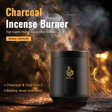 Charcoal Oud 2-In-1 Electric Incense Burner Type-C Portable Burner Aoma Diffuser For Car - Multicolor - View 2