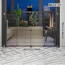 Pet Gate Fence Isolation Door Barrier Dog Fence Blocking Board Anti-Dog Indoor Dog Barrier Stair Railing Teddy Fence - Multicolor - View 7