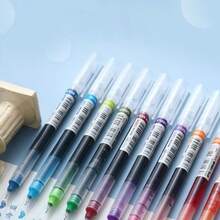 12pcs Goodbye To Ink Leakage And Dirty Hands! 12-Color Liquid Ink Rollerball Pens, Large Capacity Refills Write Smoothly Without Ink Leakage, Quick-Drying Oil-Based Ink, 0.5mm Needle-Tip For Precise Ink Control, Ideal Stationery For Students, Exams, And Daily Note-Taking - Multicolor - View 4