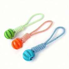 3pcs   Dog Soothing Tool | Knot Bite Ball 2-In-1 Interactive Pulling And Grip Resistant Teeth Grinding Fun Fun - 藍色 - 查看 4