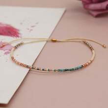1 chiếc vòng tay hạt cườm nhiều màu phong cách Bohemian có thể điều chỉnh - Nhiều màu - Xem 11