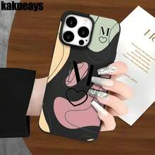 Funda para phone (1 unidad). Estas fundas para teléfono presentan un diseño de líneas en bloques de color con orificios grandes, imitando un estilo clásico. Son compatibles con los modelos 16 Pro, 16, 15 Pro, 14, 14 Plus, 14 Pro, 13, 13 Pro, 12 Pro y 11/11 Pro. Son un excelente regalo para cumpleaños y fiestas. - Blanco - Ver 7