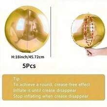 Grandi sfere specchio dorate gonfiabili - Palline da discoteca metalliche riutilizzabili per feste, matrimoni ed eventi, decorazioni dorate lucide per feste, decorazioni moderne, decorazioni per feste