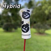 Devil Bomb Golf Club Cover Head Cover Protective Cover 135 Fairway Wooden Chicken Leg Stick Cover Pusher Cover - White - View 8