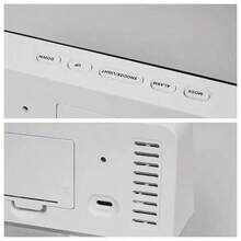 Base de iluminación colorida, reloj de espejo multifuncional con LED, termómetro, reloj de escritorio USB, reloj de hogar, reloj de oficina, reloj de escritorio, exhibición de temperatura y fecha, regalo festivo, decoración del hogar, decoración de habitación - Vivienda negra - Ver 6