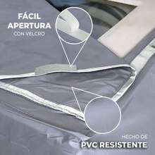 Funda Impermeable para Lavadora o Secadora Grande – Vinil Satín Resistente al Sol, Agua y Polvo, Ideal para Uso Exterior | 110 * 65 * 56 cm - Plateado - Ver 10