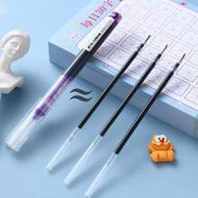 12pcs Goodbye To Ink Leakage And Dirty Hands! 12-Color Liquid Ink Rollerball Pens, Large Capacity Refills Write Smoothly Without Ink Leakage, Quick-Drying Oil-Based Ink, 0.5mm Needle-Tip For Precise Ink Control, Ideal Stationery For Students, Exams, And Daily Note-Taking - Multicolor - View 3