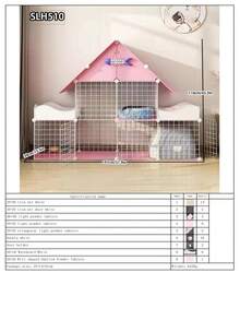 2-Tier Indoor Cat House With Litter Box, Spacious Cat Condo For Short Hair Cats - Multicolor - View 13
