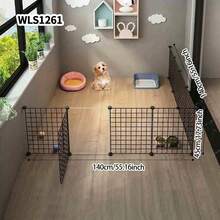 Foldable Dog Fence For Small/Medium Dogs, Indoor Pet Playpen, Puppy/Kitten Cage, Rabbit Hutch - Multicolor - View 7