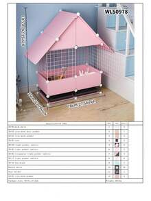 Indoor Small Pet Cage With Tray, Rabbit Hutch With Litter Box, Suitable For Kittens - Multicolor - View 15