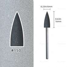 hytoos 1/10 Mũi khoan móng tay bằng silicon 3/32" Đầu mài xoay làm sạch biểu bì cho tiệm làm móng nghệ thuật - Nhiều màu - Xem 15