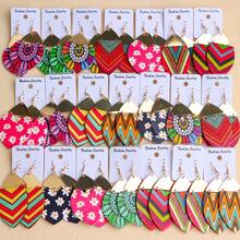 10 đôi/gói Hoa tai đinh gỗ phong cách Bohemian cho nữ, thiết kế rỗng hình học nhiều màu sắc, họa tiết ngẫu nhiên thích hợp đeo hàng ngày, tiệc tùng, tụ tập - 10 đôi bông tai gỗ - Xem 7