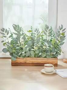10/20/50 片人造混合桉树叶枝，适用于婚礼 DIY 花束、花艺布置、家居户外花园装饰 - 彩色 - 查看 9