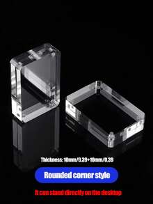 1pc Acrylic Magnetic Photo Frame, Acrylic Display Stand, Crystal Photo Frame, Double-Sided Transparent Picture Frame, Magnetic Card Brick - Transparent - View 12