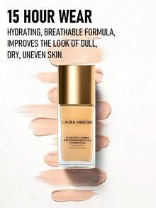 Laura Mercier 无瑕光采粉底液 #2N1 腰果色 30ml/1 盎司 - | 15 小时持久保湿配方，打造透亮肤色 | 中度至高度遮瑕，自然光泽妆效 | 透气配方，提升肌肤光泽，遮盖瑕疵 | 蕴含维生素 C，提亮肤色，改善肤质 | 不致粉刺，适合所有肤质 - 2N1 Cashew - 查看 3