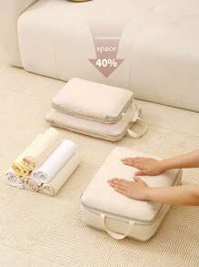 4件套旅行压缩收纳袋套装，轻便旅行行李整理袋，带鞋袋，可扩展收纳袋，节省空间旅行必备品，旅行包，圣诞礼物，节日必备品，旅行必备，节日配件，圣诞节，个性化礼物