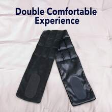 10oz Weighted Sleep Mask For Men & Women, Adjustable Pressure Eye Cover For Side Sleepers, Dual-Layer Design For Enhanced Comfort, Blackout Blindfold Ideal For Travel & Relaxation, Breathable & Light-Blocking Sleep Accessory - 黑色 - 查看 4