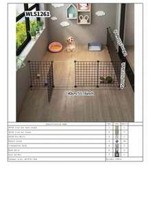 Foldable Dog Fence For Small/Medium Dogs, Indoor Pet Playpen, Puppy/Kitten Cage, Rabbit Hutch - Multicolor - View 21