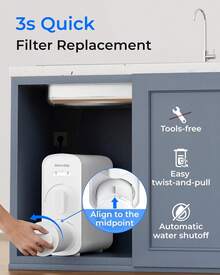 Waterdrop WD-G5P500 RO Filter, Replacement For WD-G5P500 And WD-G5P500A Undersink Reverse Osmosis System, 24-Month Lifespan - 1 - View 2
