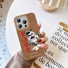 Funda para móvil con diseño retro de piel sintética de oveja. Compatible con phone 16 Pro Max, 15 y 14 Plus. Diseño moderno y artístico. Color marrón. Protector de alta calidad. Suave y acolchado. Para hombres y mujeres. - Colores mixtos 1 - Ver 2