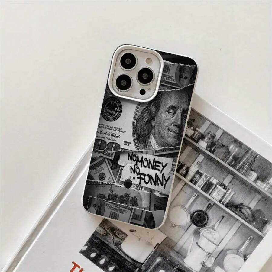 Funda protectora para phone con diseño de billete rasgado y orificios grandes. Compatible con phone 16 Pro Max, 16, 15 Pro, 14, 14 Plus/14 Pro Max, 13, 13 Pro, 12 Pro, 11/11 Pro. Regalos para cumpleaños y fiestas - Blanco - Ver 1